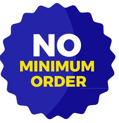 No Minimum Order