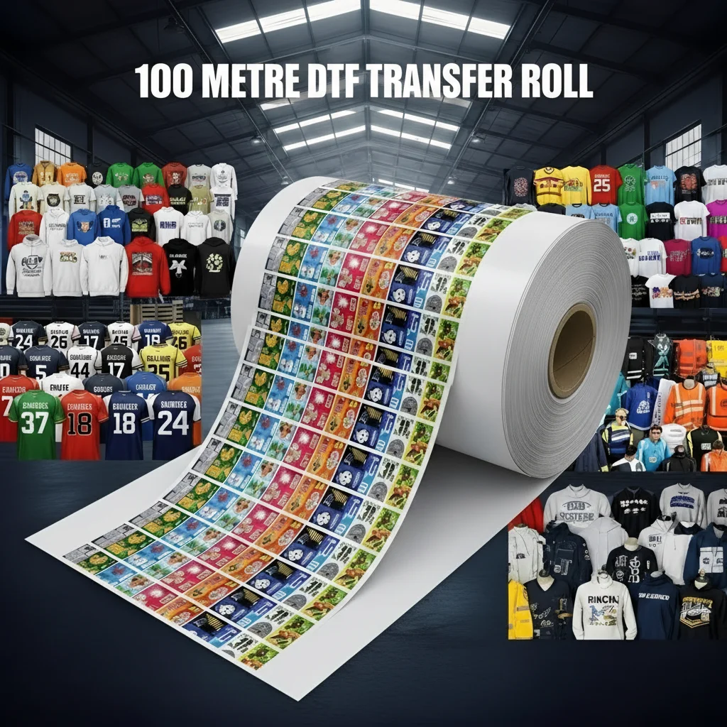 100 Metre DTF Transfer Roll – Industrial Grade Film for Bulk Printing