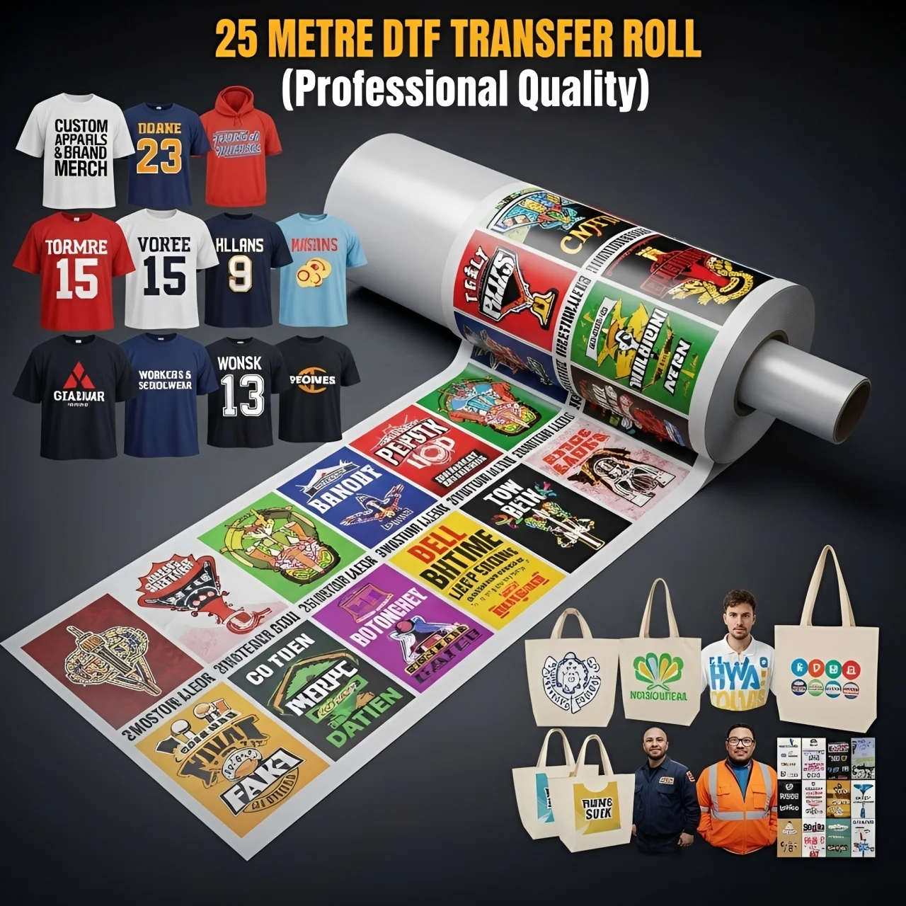 25 Metre DTF Transfer Roll – Professional Quality Film for Bulk Orders