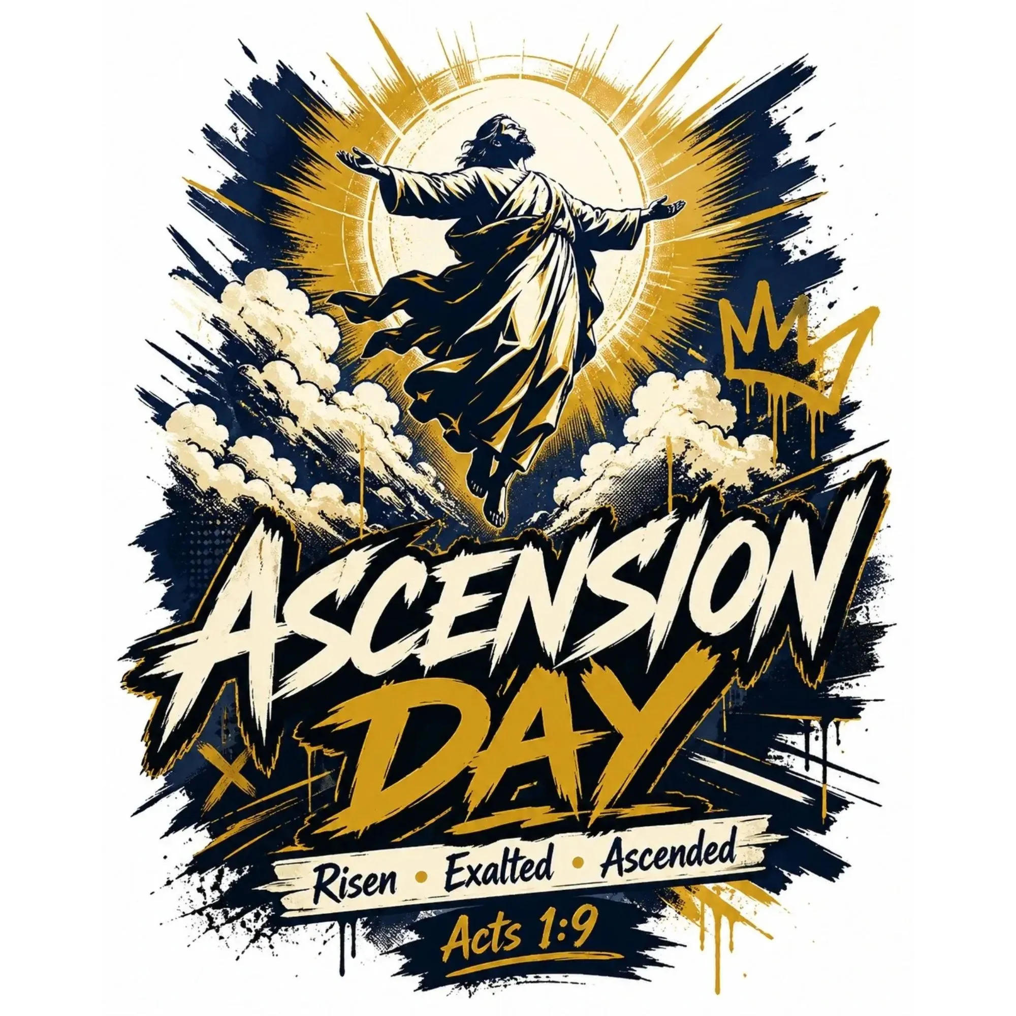 Ascension Day Christian T-Shirt DTF Transfer – Faith Print Ready