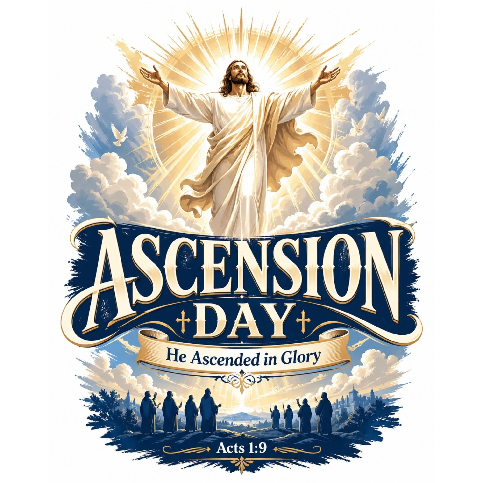 Ascension Day Royal Glory DTF Transfer – Majesty Faith Print