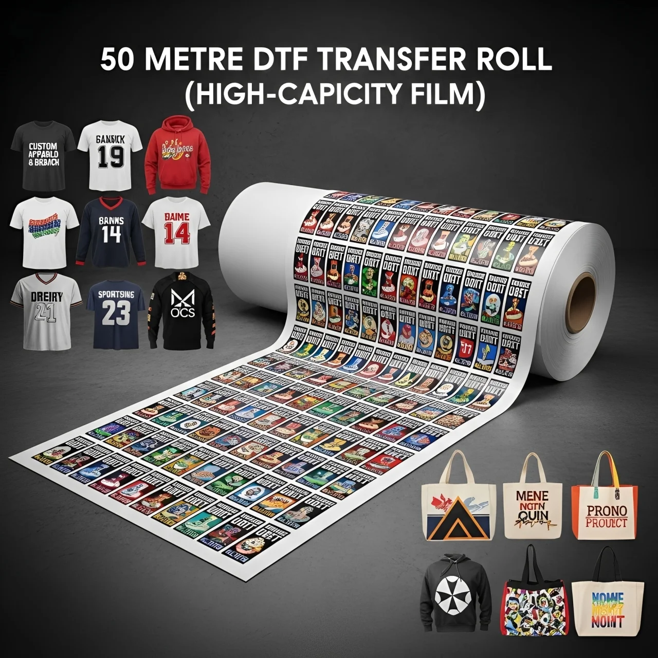 50 Metre DTF Transfer Roll – Professional Film for Heat Transfer Printing