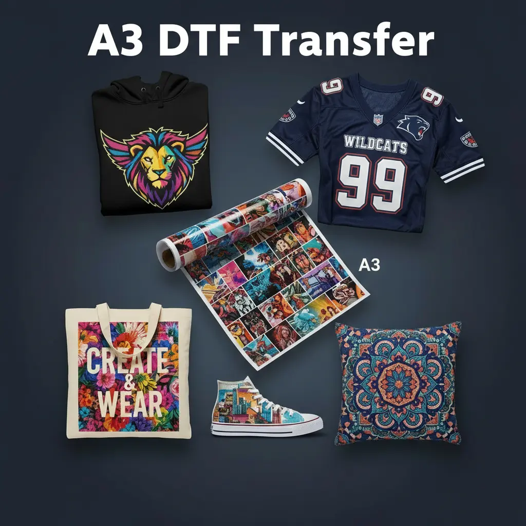 A3 DTF Transfer Sheet – Custom Heat Transfers for All Fabrics